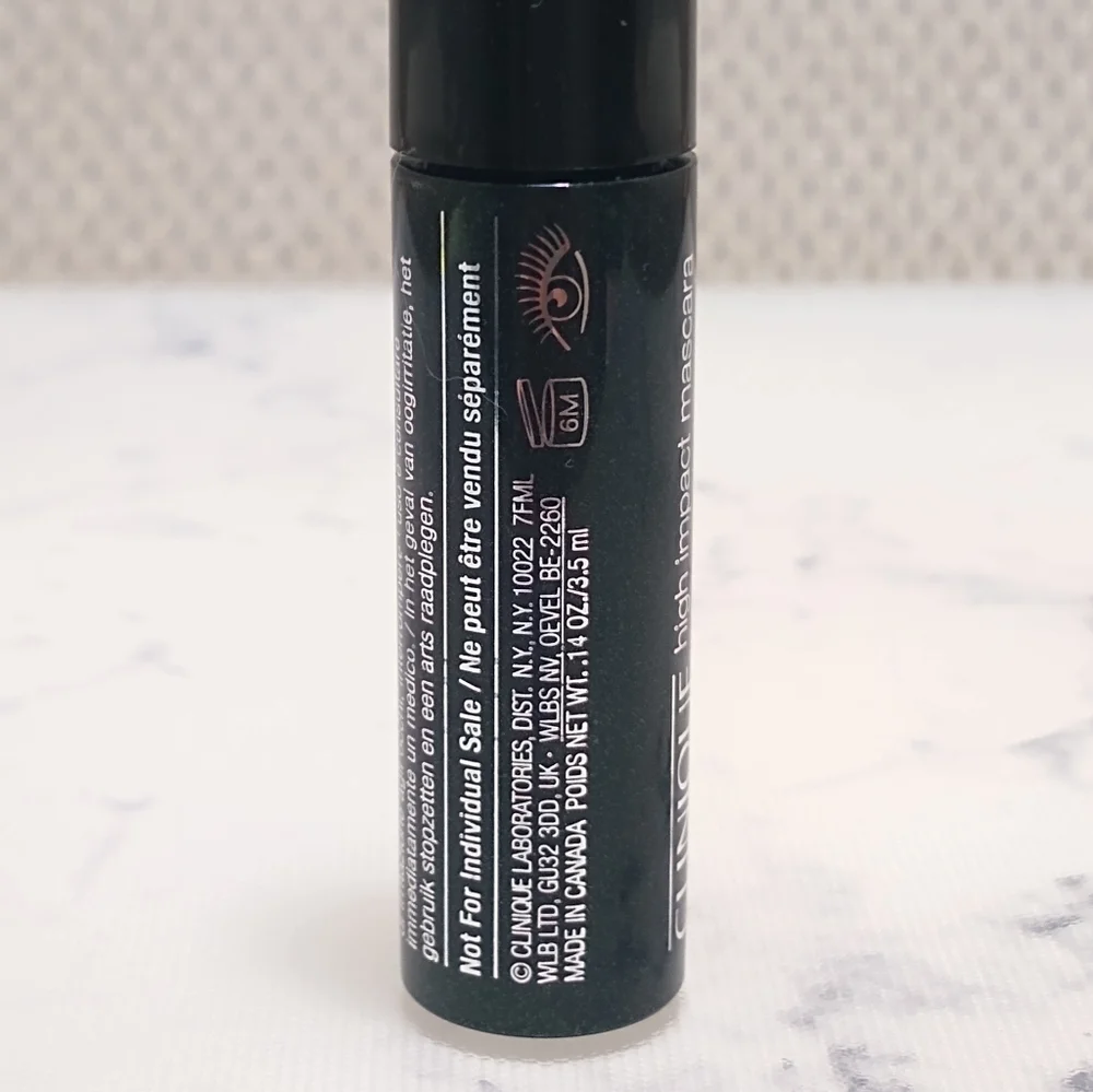 New Clinique Gigh Impact Mascara 01 Black Travel Size .14 Oz